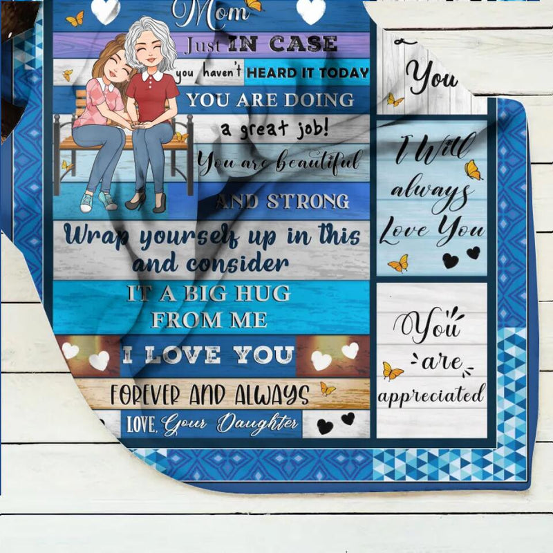 Personalized Mom & Daughter Quilt/Fleece Throw Blanket - Gift Idea For Mother's Day From Daughter - You Are Doing A Great Job
