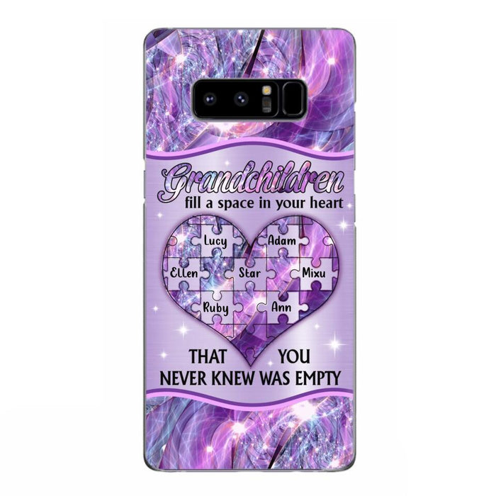 Custom Personalized Grandchildren Phone Case - Upto 7 Kids - Mother's Day Gift Idea For Grandma - Grandchildren Fill A Space In Your Heart That You Never Knew Was Empty - Case For iPhone And Samsung