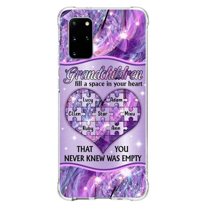 Custom Personalized Grandchildren Phone Case - Upto 7 Kids - Mother's Day Gift Idea For Grandma - Grandchildren Fill A Space In Your Heart That You Never Knew Was Empty - Case For iPhone And Samsung