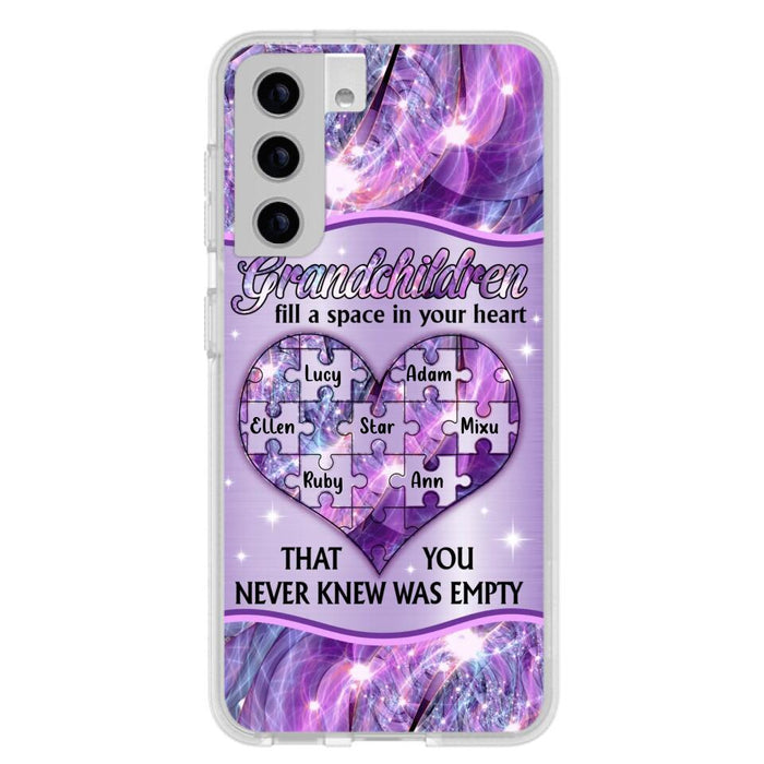 Custom Personalized Grandchildren Phone Case - Upto 7 Kids - Mother's Day Gift Idea For Grandma - Grandchildren Fill A Space In Your Heart That You Never Knew Was Empty - Case For iPhone And Samsung