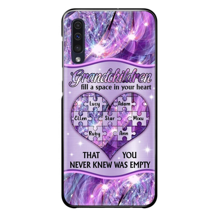 Custom Personalized Grandchildren Phone Case - Upto 7 Kids - Mother's Day Gift Idea For Grandma - Grandchildren Fill A Space In Your Heart That You Never Knew Was Empty - Case For iPhone And Samsung