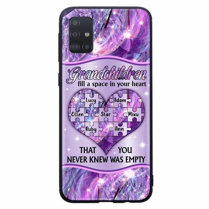 Custom Personalized Grandchildren Phone Case - Upto 7 Kids - Mother's Day Gift Idea For Grandma - Grandchildren Fill A Space In Your Heart That You Never Knew Was Empty - Case For iPhone And Samsung