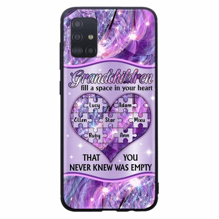 Custom Personalized Grandchildren Phone Case - Upto 7 Kids - Mother's Day Gift Idea For Grandma - Grandchildren Fill A Space In Your Heart That You Never Knew Was Empty - Case For iPhone And Samsung