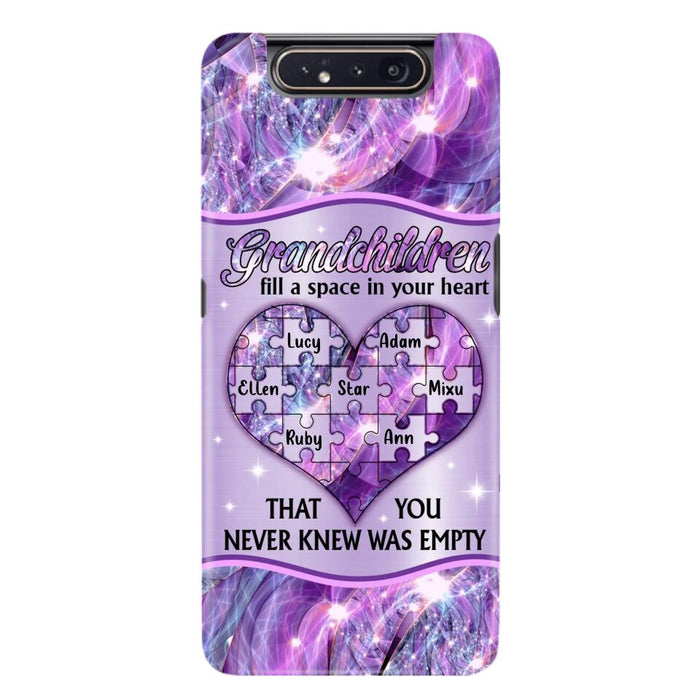 Custom Personalized Grandchildren Phone Case - Upto 7 Kids - Mother's Day Gift Idea For Grandma - Grandchildren Fill A Space In Your Heart That You Never Knew Was Empty - Case For iPhone And Samsung