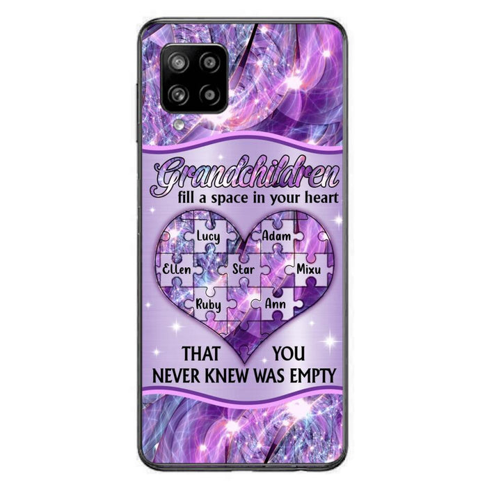 Custom Personalized Grandchildren Phone Case - Upto 7 Kids - Mother's Day Gift Idea For Grandma - Grandchildren Fill A Space In Your Heart That You Never Knew Was Empty - Case For iPhone And Samsung