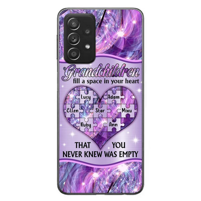 Custom Personalized Grandchildren Phone Case - Upto 7 Kids - Mother's Day Gift Idea For Grandma - Grandchildren Fill A Space In Your Heart That You Never Knew Was Empty - Case For iPhone And Samsung