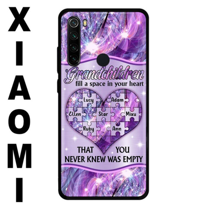 Custom Personalized Grandchildren Phone Case - Upto 7 Kids - Mother's Day Gift Idea For Grandma - Grandchildren Fill A Space In Your Heart That You Never Knew Was Empty - Case For Xiaomi/ Oppo/ Huawei