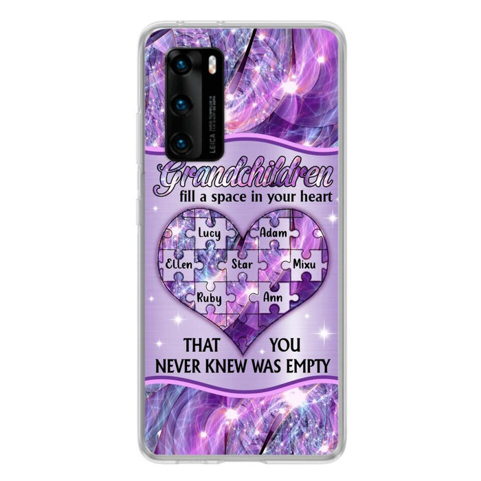 Custom Personalized Grandchildren Phone Case - Upto 7 Kids - Mother's Day Gift Idea For Grandma - Grandchildren Fill A Space In Your Heart That You Never Knew Was Empty - Case For Xiaomi/ Oppo/ Huawei