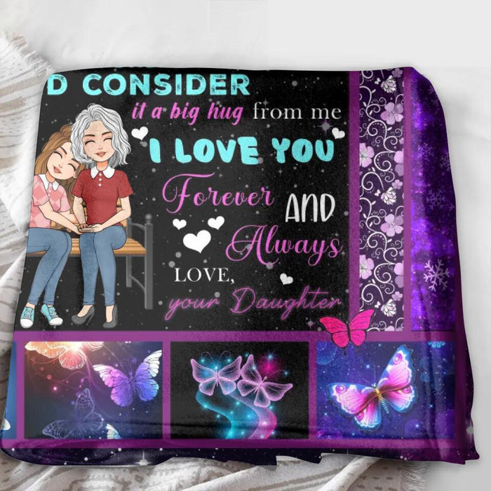 Custom Personalized Mom & Daughter Quilt/Single Layer Fleece Blanket - Gift Idea For Mother's Day From Daughter -I Love You Forever And Always