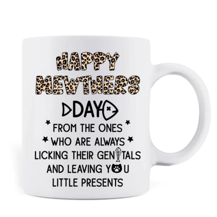 Custom Personalized Cats  Mug - Upto 5 Cats - Gift Idea For Cat Lovers - Happy Mewthers Day