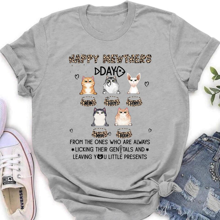 Custom Personalized Cats Unisex T-Shirt/ Long Sleeve/Pullover Hoodie/Sweatshirt - Upto 5 Cats - Gift Idea For Cat Lovers - Happy Mewthers Day