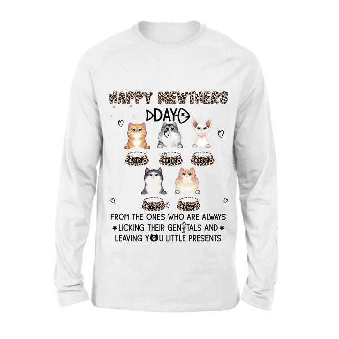 Custom Personalized Cats Unisex T-Shirt/ Long Sleeve/Pullover Hoodie/Sweatshirt - Upto 5 Cats - Gift Idea For Cat Lovers - Happy Mewthers Day