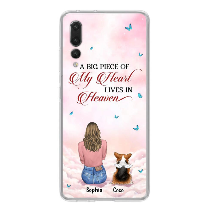 Custom Personalized Memorial Pet Phone Case - Upto 4 Pets - Memorial Gift Idea For Dog/Cat Owner - A Big Piece Of My Heart Lives In Heaven - Case For Xiaomi/Oppo/Huawei