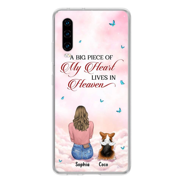 Custom Personalized Memorial Pet Phone Case - Upto 4 Pets - Memorial Gift Idea For Dog/Cat Owner - A Big Piece Of My Heart Lives In Heaven - Case For Xiaomi/Oppo/Huawei