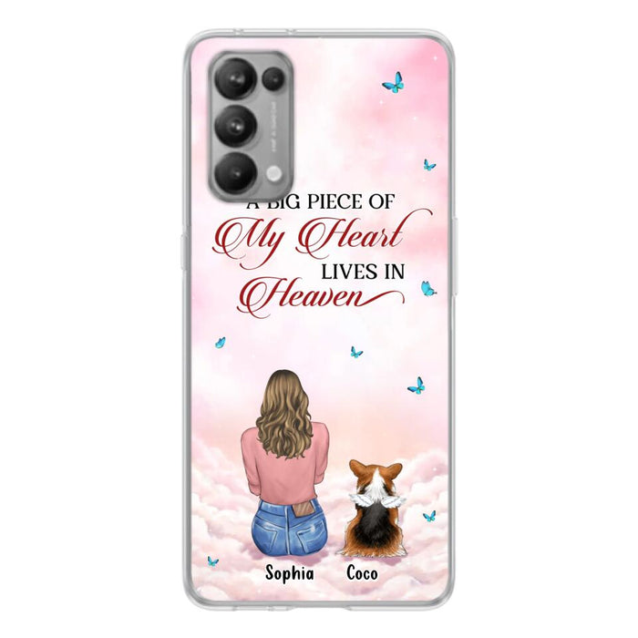 Custom Personalized Memorial Pet Phone Case - Upto 4 Pets - Memorial Gift Idea For Dog/Cat Owner - A Big Piece Of My Heart Lives In Heaven - Case For Xiaomi/Oppo/Huawei