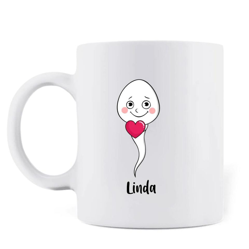 Personalized Sperms  Mug - Gift Idea From Kids to Father/For Father's Day - Up to 7 Sperms - I Used To Live In Your Balls