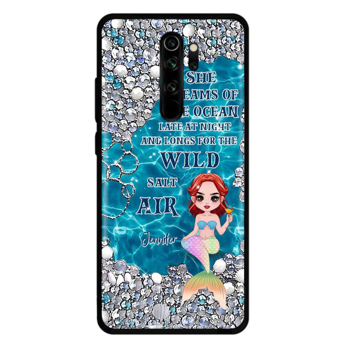 Custom Personalized Mermaid Phone Case - Gift Idea For Ocean Lovers/Mermaid - She Dreams Of The Ocean Late At Night  - Case For Oppo, Xiaomi & Huawei