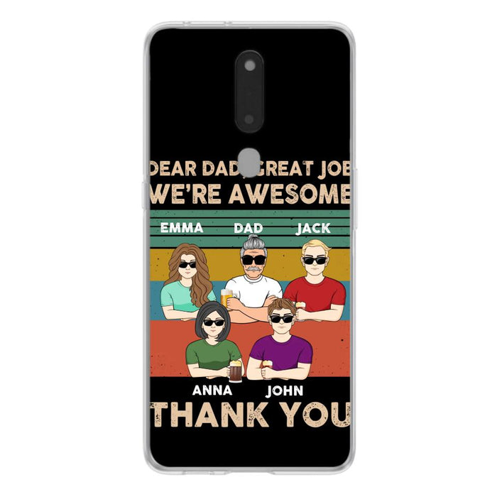 Custom Personalized Dear Dad/ Mom Phone Case - Upto 5 People - Mother's Day/Father's Day Gift Idea - Dear Dad Great Job We're Awesome - Case for Xiaomi/Huawei/Oppo