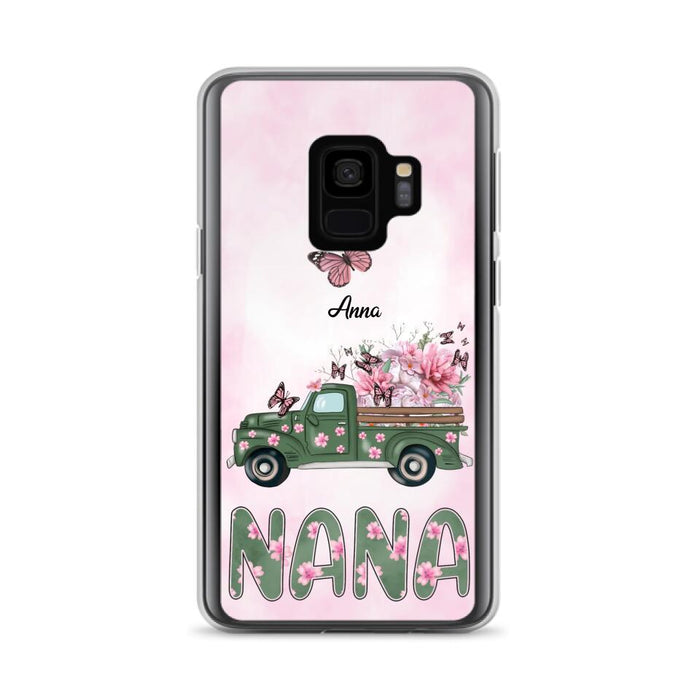 Custom Personalized Nana Phone Case - Gift Idea For Grandma/Mother's Day - Upto 12 Butterflies - Nana - Case For iPhone & Samsung