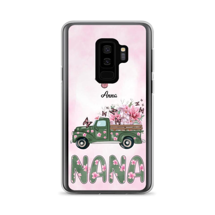 Custom Personalized Nana Phone Case - Gift Idea For Grandma/Mother's Day - Upto 12 Butterflies - Nana - Case For iPhone & Samsung