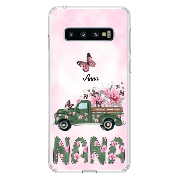 Custom Personalized Nana Phone Case - Gift Idea For Grandma/Mother's Day - Upto 12 Butterflies - Nana - Case For iPhone & Samsung