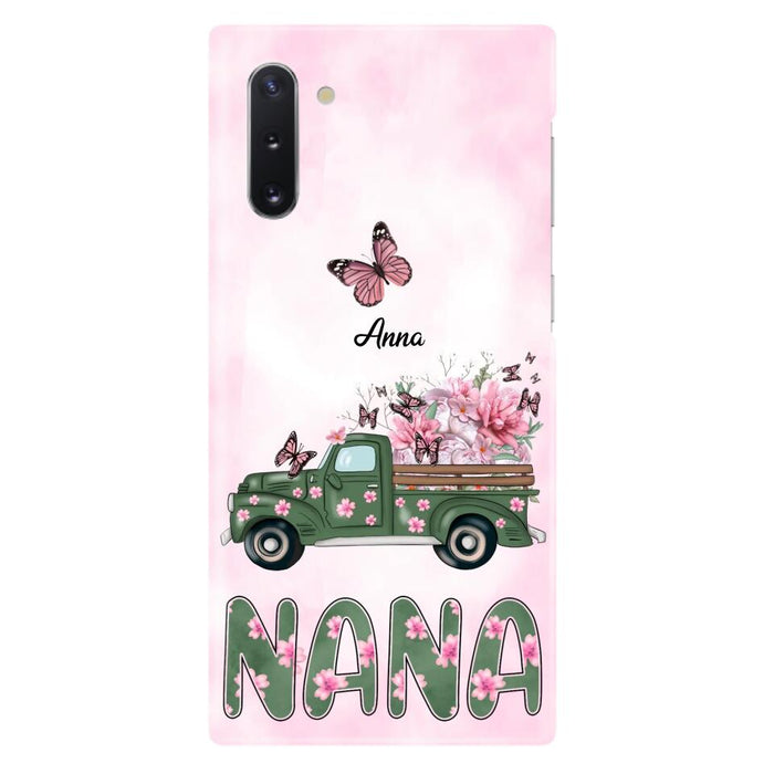 Custom Personalized Nana Phone Case - Gift Idea For Grandma/Mother's Day - Upto 12 Butterflies - Nana - Case For iPhone & Samsung