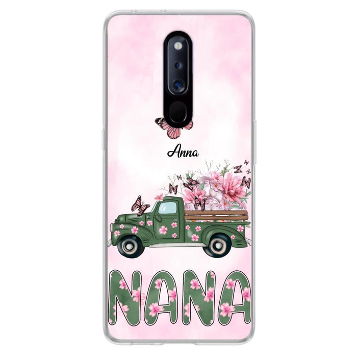 Custom Personalized Nana Phone Case - Gift Idea For Grandma/Mother's Day - Upto 12 Butterflies - Nana - Case For Oppo, Xiaomi & Huawei