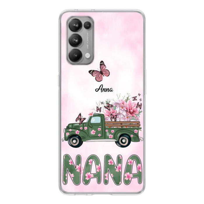 Custom Personalized Nana Phone Case - Gift Idea For Grandma/Mother's Day - Upto 12 Butterflies - Nana - Case For Oppo, Xiaomi & Huawei