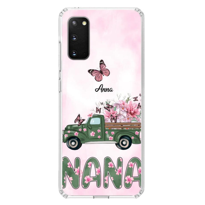 Custom Personalized Nana Phone Case - Gift Idea For Grandma/Mother's Day - Upto 12 Butterflies - Nana - Case For iPhone & Samsung