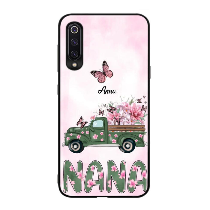 Custom Personalized Nana Phone Case - Gift Idea For Grandma/Mother's Day - Upto 12 Butterflies - Nana - Case For Oppo, Xiaomi & Huawei