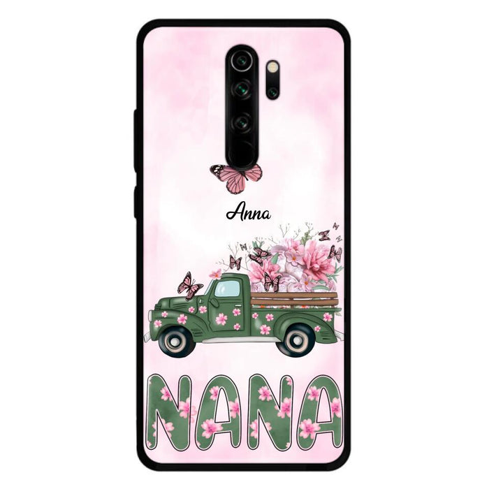 Custom Personalized Nana Phone Case - Gift Idea For Grandma/Mother's Day - Upto 12 Butterflies - Nana - Case For Oppo, Xiaomi & Huawei