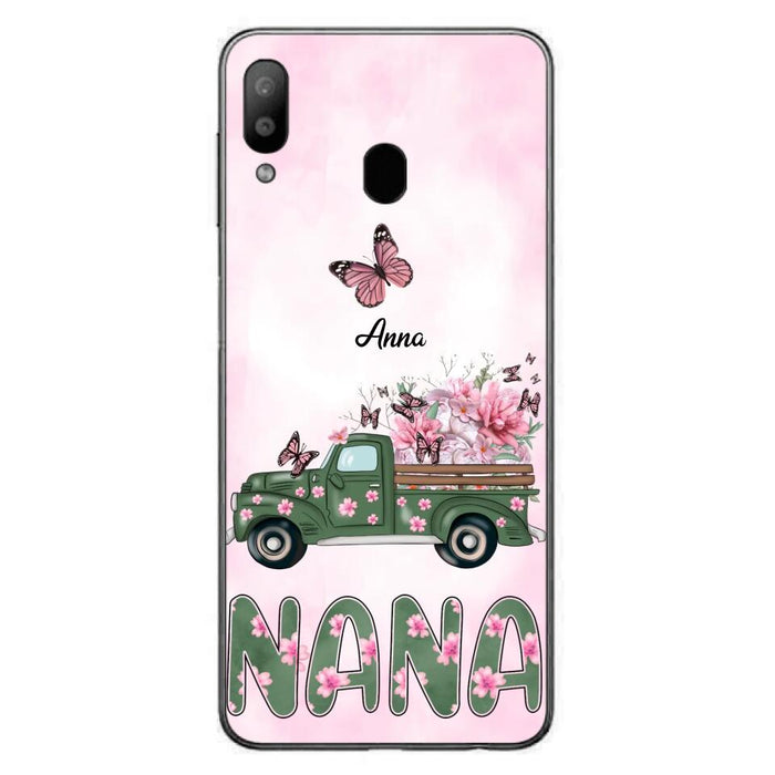 Custom Personalized Nana Phone Case - Gift Idea For Grandma/Mother's Day - Upto 12 Butterflies - Nana - Case For iPhone & Samsung