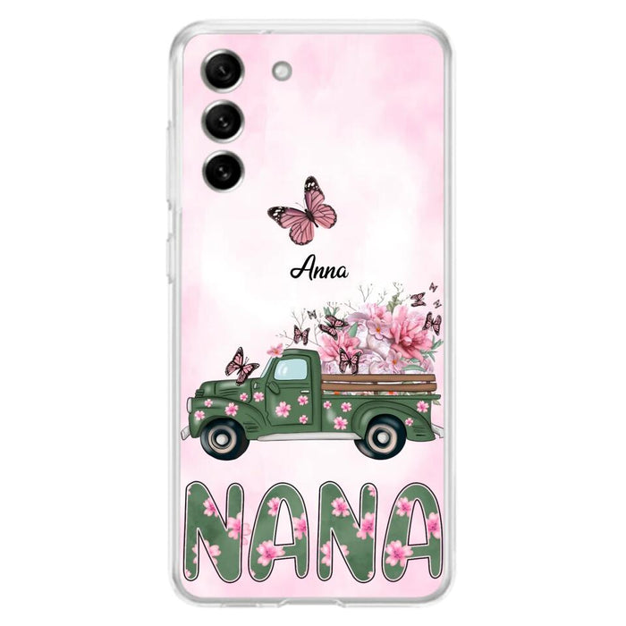 Custom Personalized Nana Phone Case - Gift Idea For Grandma/Mother's Day - Upto 12 Butterflies - Nana - Case For iPhone & Samsung