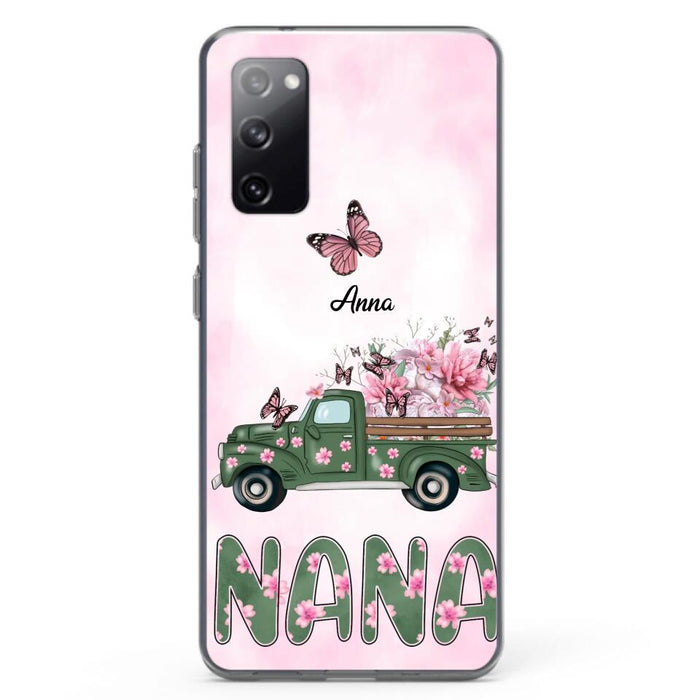 Custom Personalized Nana Phone Case - Gift Idea For Grandma/Mother's Day - Upto 12 Butterflies - Nana - Case For iPhone & Samsung