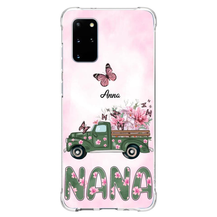 Custom Personalized Nana Phone Case - Gift Idea For Grandma/Mother's Day - Upto 12 Butterflies - Nana - Case For iPhone & Samsung