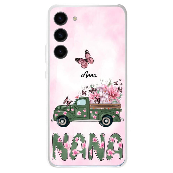 Custom Personalized Nana Phone Case - Gift Idea For Grandma/Mother's Day - Upto 12 Butterflies - Nana - Case For iPhone & Samsung