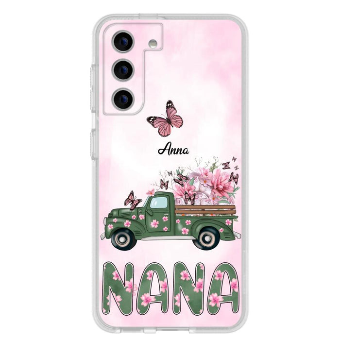 Custom Personalized Nana Phone Case - Gift Idea For Grandma/Mother's Day - Upto 12 Butterflies - Nana - Case For iPhone & Samsung