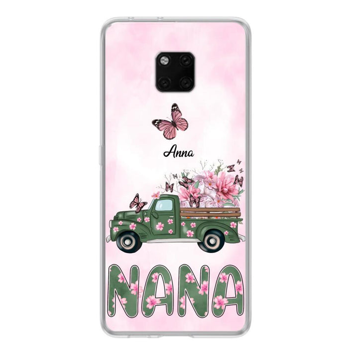 Custom Personalized Nana Phone Case - Gift Idea For Grandma/Mother's Day - Upto 12 Butterflies - Nana - Case For Oppo, Xiaomi & Huawei