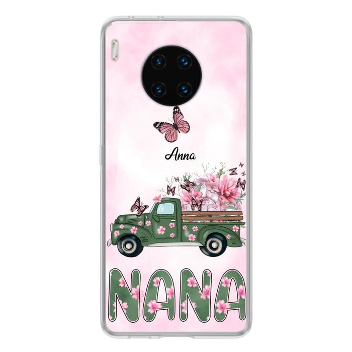 Custom Personalized Nana Phone Case - Gift Idea For Grandma/Mother's Day - Upto 12 Butterflies - Nana - Case For Oppo, Xiaomi & Huawei