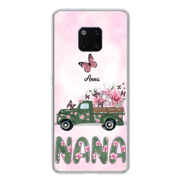 Custom Personalized Nana Phone Case - Gift Idea For Grandma/Mother's Day - Upto 12 Butterflies - Nana - Case For Oppo, Xiaomi & Huawei