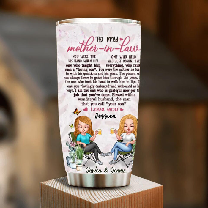 Custom Personalized To My Mother In Law Tumbler - Mother's Day gifts