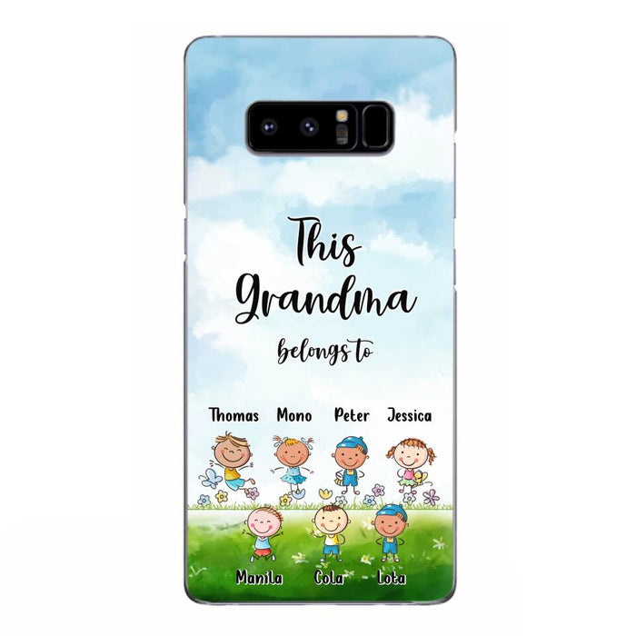 Custom Personalized Grandma Phone Case - Gift Idea For Grandma/Mother's Day - Upto 7 Kids - This Grandma Belongs To - Case For iPhone & Samsung