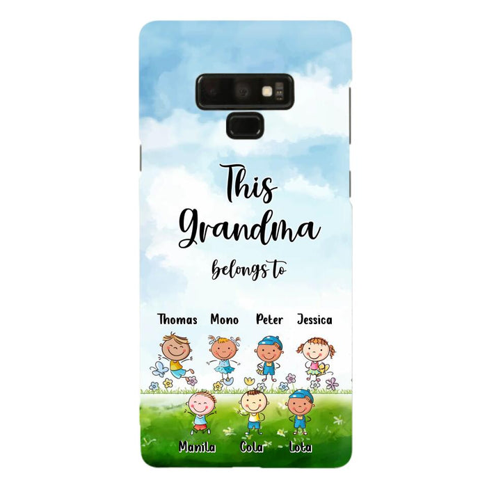 Custom Personalized Grandma Phone Case - Gift Idea For Grandma/Mother's Day - Upto 7 Kids - This Grandma Belongs To - Case For iPhone & Samsung