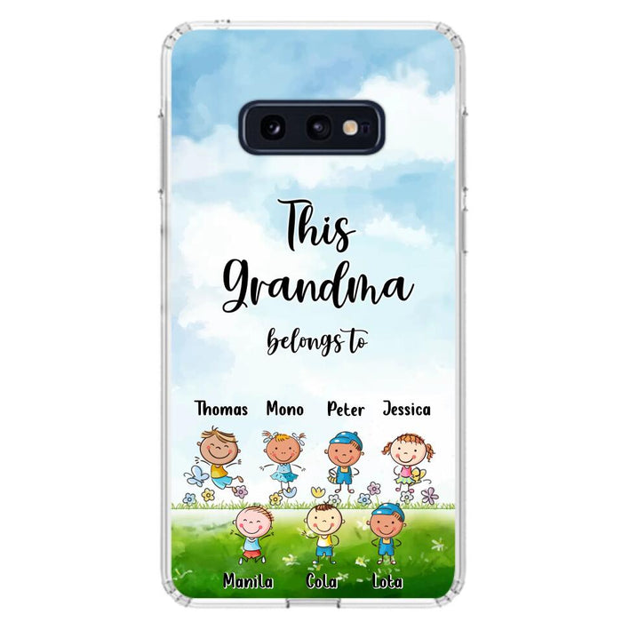 Custom Personalized Grandma Phone Case - Gift Idea For Grandma/Mother's Day - Upto 7 Kids - This Grandma Belongs To - Case For iPhone & Samsung