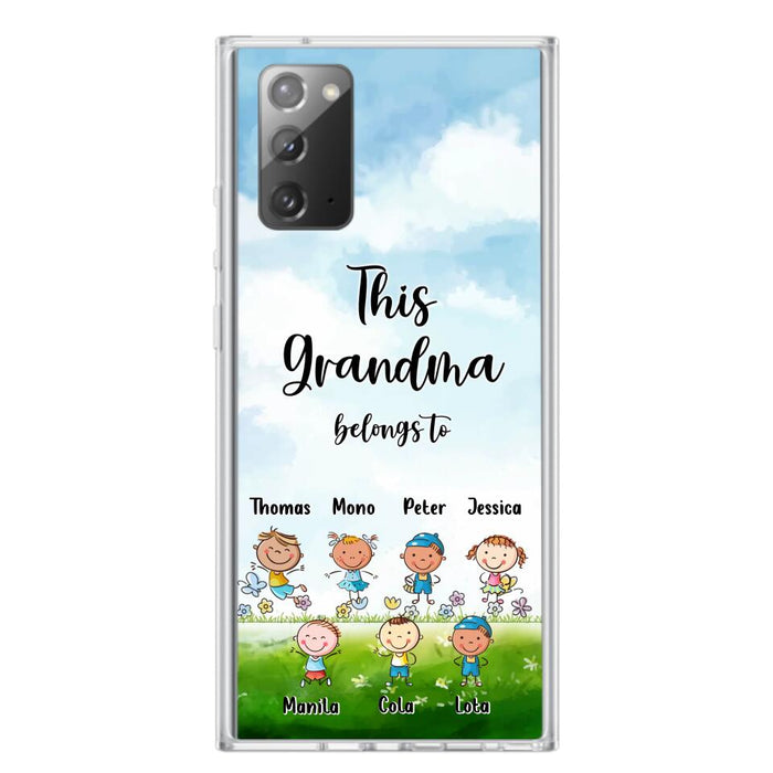 Custom Personalized Grandma Phone Case - Gift Idea For Grandma/Mother's Day - Upto 7 Kids - This Grandma Belongs To - Case For iPhone & Samsung