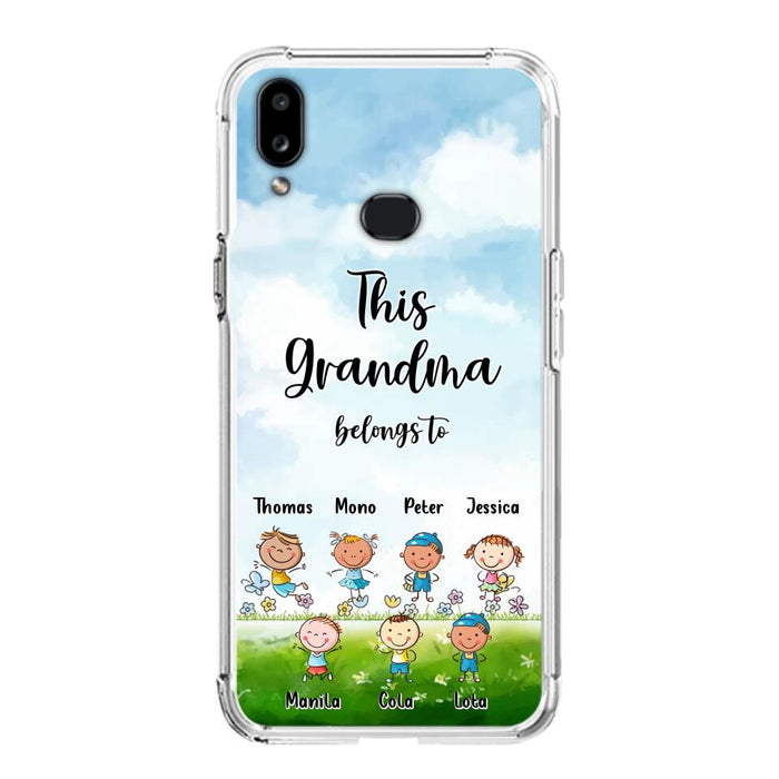 Custom Personalized Grandma Phone Case - Gift Idea For Grandma/Mother's Day - Upto 7 Kids - This Grandma Belongs To - Case For iPhone & Samsung