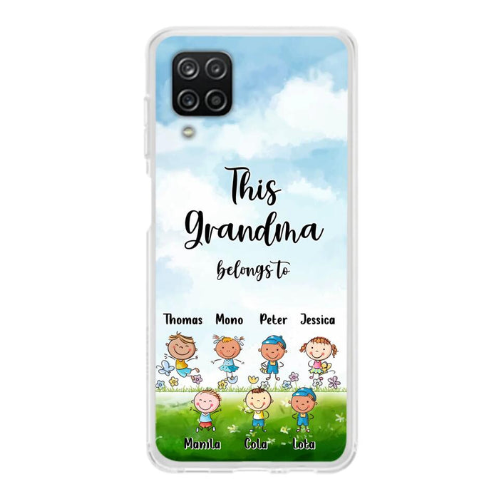 Custom Personalized Grandma Phone Case - Gift Idea For Grandma/Mother's Day - Upto 7 Kids - This Grandma Belongs To - Case For iPhone & Samsung