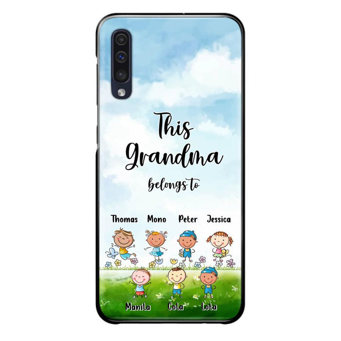 Custom Personalized Grandma Phone Case - Gift Idea For Grandma/Mother's Day - Upto 7 Kids - This Grandma Belongs To - Case For iPhone & Samsung