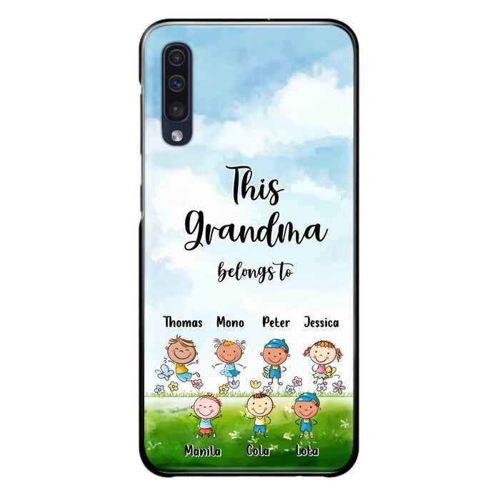 Custom Personalized Grandma Phone Case - Gift Idea For Grandma/Mother's Day - Upto 7 Kids - This Grandma Belongs To - Case For iPhone & Samsung