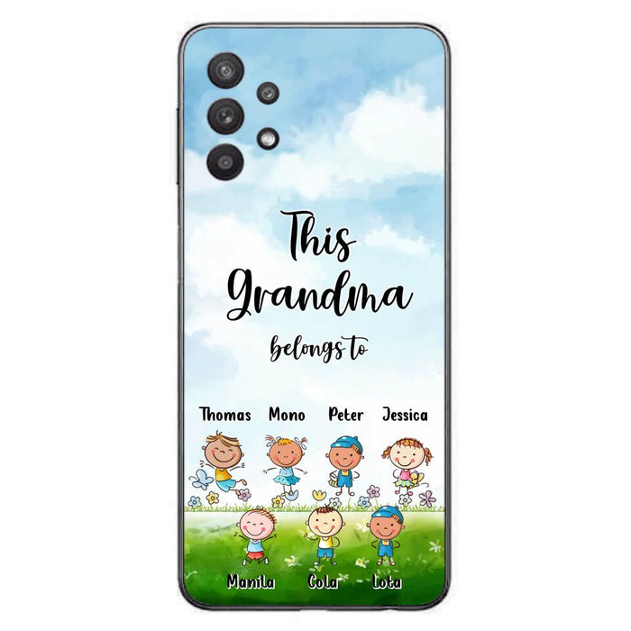 Custom Personalized Grandma Phone Case - Gift Idea For Grandma/Mother's Day - Upto 7 Kids - This Grandma Belongs To - Case For iPhone & Samsung